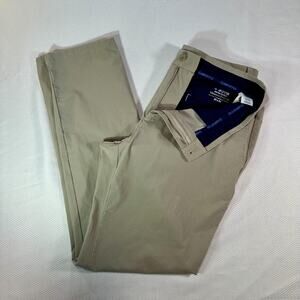 Vineyard Vines On-The-Go Pants Mens 35x32 Khaki Beige Performance Stretch OTG